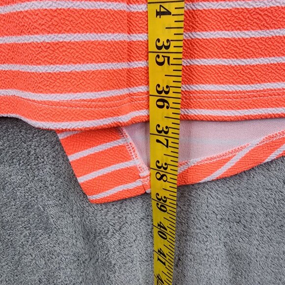 Women's Orange Bobbie Brooks Ladies Dress White Striped Short Sleeve Size S - Picture 10 of 11